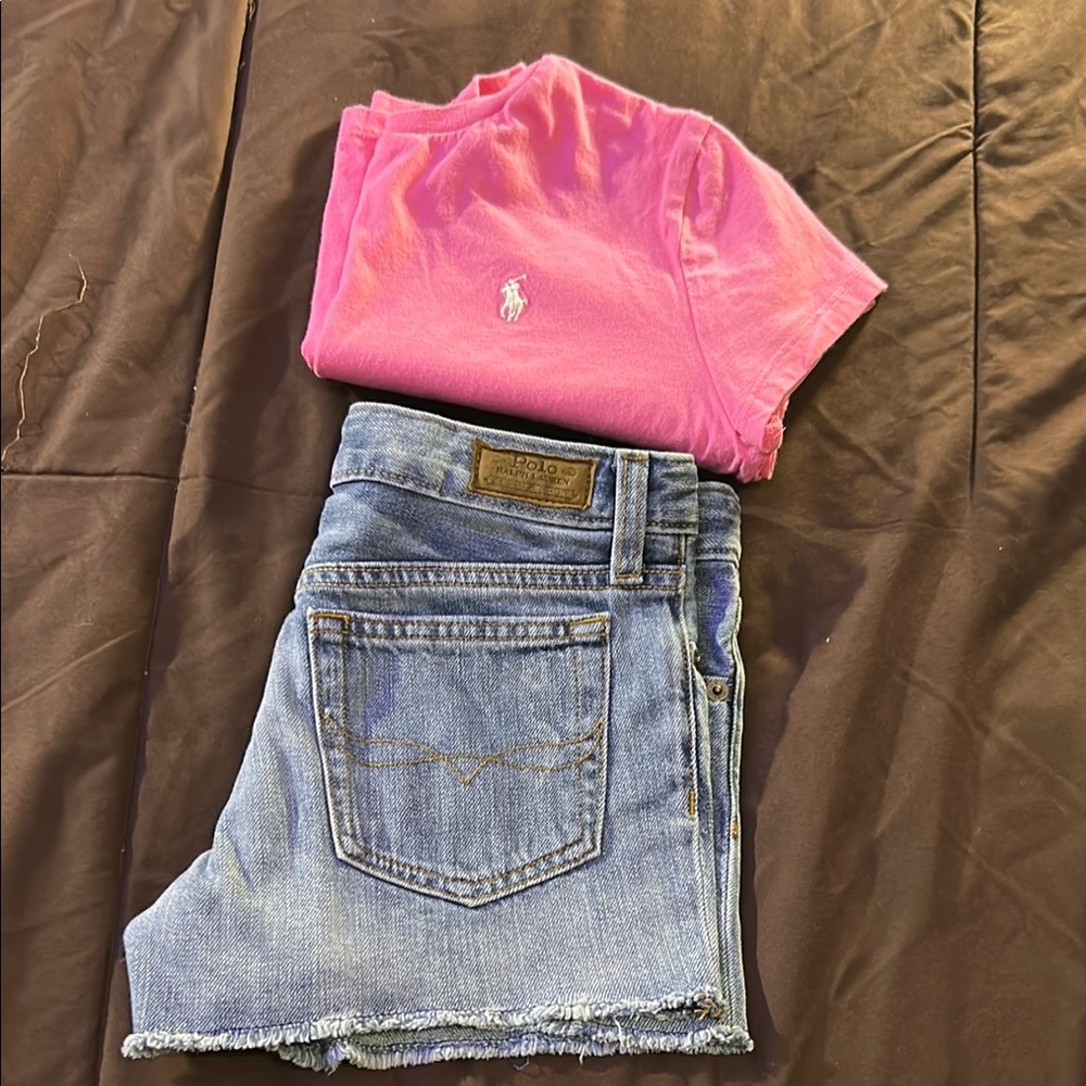 Polo by Ralph Lauren Pink and Blue Kids Matching Set